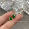Collar Kirin Calabaza Roja para Mujer Oro Rosa 18K Jade Verde Diseño Nicho con Diamantes Cadena Clavícula Doble Calabaza para Mujer