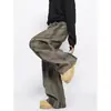 Pantalones Cargo Tridimensionales Estilo Retro Americano para Hombre, Pantalones de Mezclilla Rectos Sueltos Estilo Melard Retro para Hombre