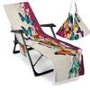 Funda para silla de playa transfronteriza funda para silla de playa de microfibra serie de mariposas con impresión digital 3D