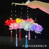 Linterna del Festival de Medio Otoño linterna de conejo luminosa portátil al por mayor linterna pequeña de bambú mini con luz puesto para niños DIY