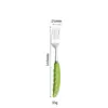 Cubiertos de acero inoxidable 304 transfronterizos con mango de cerámica en forma de guisante, cuchillo, tenedor, cuchara, cuchara de postre, cucharadita, cuchillo y tenedor para bistec de hotel y restaurante