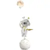 Coelho Astronauta Espacial Grande Enfeite para Lateral de Sofá, Estante de TV, Decoração de Chão, Presente de Inauguração de Casa para Sala de Estar, Decoração de Luxo Leve