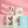 Sirena Unicornio Mi Pequeño Pony Bolsa de Papel Kraft Fiesta Regalo Bolsa de Regalo Bolsa de Empaque para Ropa Bolsa para Llevar