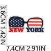 Tema Nueva York Calcomanías de Tela Bordadas Parche Decorativo para Ropa Estatua de la Libertad Etiqueta Bordada Arte Metrópolis