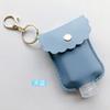 Porta Frasco de Álcool em Gel Couro Estudante Mochila Escolar Água Desinfetante Chaveiro Pingente Estojo de Couro Frasco de Álcool em Gel 60ml