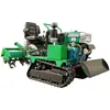Rotocultivador de orugas alimentado por batería de litio, rotocultivador autopropulsado alimentado por batería de litio, diseño antideslizante tipo oruga, adecuado para la labranza profunda de parcelas de jardín y tierras de cultivo, maquinaria agrícola