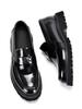 Mocassins de Solado Grosso Masculino Couro Genuíno Slip-on Elevado Couro Envernizado Respirável Business Brilhante Borda Aberta Com Contas Couro de Vaca Sapatos Masculinos