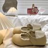 Sapatos Femininos Brancos Estilo Francês Inspirados em Chanel, Boca Rasa, Salto Grosso, Novo Verão 2026, Versáteis, Bico Redondo, Mary Jane Retrô