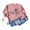 Amazon comercio exterior Soy tu chica de casa carta simple damas manga larga cuello redondo suéter casual