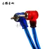 Cable de Señal RCA Doble en Ángulo Recto Recto Macho-Macho Cable de Audio Amplificador Bocina Subwoofer Cable de Conexión para Coche 5m