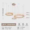 Lustre de cristal moderno de luxo leve para sala de estar e sala de jantar em villa, design circular simples para apartamento duplex, iluminação LED Zhongshan
