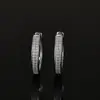 Pendientes de Lujo Europeos y Americanos Plata de Ley S925 Incrustados con Moissanita Oro Oro Rosa Pendientes de Círculo Pendientes de Moda Transfronterizos
