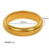 Moda estilo europeo y americano moda pulsera de superficie ancha de acero de titanio personalidad moda pulsera a juego de colores hueso de serpiente elástico Nuevo