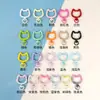 Gato y cabeza de oso de colores del arcoíris hebilla de resorte universal colgante de cuentas DIY opciones multicolor llavero anti-pérdida