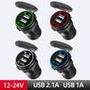 Cargador de Teléfono Móvil USB de Carga Súper Rápida de 66W Qc3.0+Tipo C con Luz de Anillo para Uso en Barco, Coche y Vehículo