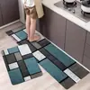 Alfombrillas de Cocina de Tira Larga Más Vendidas Juego de Dos Piezas Terciopelo de Cristal Resistentes a Manchas Antideslizantes para Platos y Tazas Anticaídas Transfronterizo