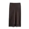 Comércio Exterior Transfronteiriço Roupas Femininas Primavera 2026 Estilo Europeu e Americano Renda Patchwork Conjunto de Top de Alça + Saia para Mulheres F611824/5