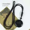 Sândalo Verde Natural Sândalo Roxo Novo Chinês Retrô Sândalo Fivela da Paz Colar Feminino Longo Corda Trançada Simples Versátil Corrente para Suéter