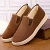 Pana con felpa de mil capas suela zapatos de tela estilo Pekín antiguo para hombre verano transpirables antiolor slip-on hechos a mano suela de mil capas zapatos de tela negros