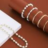 Novo 24 Candy Color Straight Hole Imitação Pérola Furo Macaron Contas de Plástico Jóias DIY Acessórios de Contas