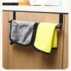 Puerta de gabinete multiusos para cocina y baño, toallero de acero inoxidable, toallero sin perforaciones, almacenamiento, toallero engrosado de una sola barra