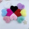Punto Mayorista Llavero Colgante Bola de Pelo Corazón Bola de Felpa Colorida Accesorios DIY Ropa Zapatos y Sombreros Decoración de Equipaje