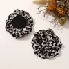 Otoño Temprano Marrón Vintage Borde Quemado Tela Leopardo Camelia Cuerda para el Cabello DIY Pinza de Borde Adorno para la Cabeza Broche Accesorios para Ropa