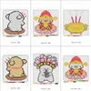 Pegatinas de Rompecabezas de Cuentas Atrae-Dinero de Oso de Dibujos Animados Lindas de Alta Definición Esenciales para Manualidades DIY