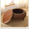 Mesa de centro popular de Internet con tatami, mesa pequeña con ventana salediza, mesa Kang, mesa para dormitorio, hogar, alféizar de ventana simple, mesa baja de suelo, almacenamiento de ratán