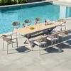 Mesas e cadeiras para pátio externo, mesas e cadeiras de chá ao ar livre, mesas de jantar comerciais de lazer para terraço externo, conjuntos de mesa e cadeira para jardim de villa