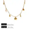 Collar Colgante de Joyería con Forma de Flor Corazón Estrella de Mar Transfronterizo Europeo y Americano Accesorios de Moda de Verano de Alta Gama de Lujo Ligero Nicho para Mujer