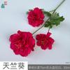 Geranio 3 cabezas hibisco accesorios de fotografía fábrica mayoreo flor falsa salón de bodas guía de camino fila de flores flor de simulación flor