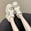 Mocasines de Moda de Alta Gama para Mujer 2025 Otoño e Invierno Nuevo Estilo Popular Aumento de Altura Ligeros Felpa Francesa Zapatos Blancos para Mujer