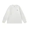 Suéter G-stone de metal com etiqueta, manga longa, masculino, gola redonda, cor sólida, minimalista, texturizado, corte solto