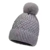 Atacado Novos Chapéus de Lã Chenille de Inverno para Mulheres com Forro de Fleece Quentes Fashionáveis Chapéus de Tricô para Mulheres Chapéus Pulôver para Ciclismo