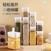 Frasco Sellado Estilo Japonés Grado Alimenticio a Prueba de Polvo y Humedad Bocadillos Fruta Deshidratada Té Tipo Pulsador Plástico Hogareño Frasco para Almacenar Fideos