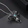 Tijeras de diseño moderno personalizadas, peine, colgante de diamante pegajoso, collar de longitud media para niños, regalo, joyería de color acero inoxidable que no se decolora