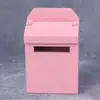 1:12 Muñeca Casa de Muñecas Muebles Miniatura DIY Micro Escena Modelo Puerta Rosa de Aguja Buzón Colorido