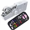 Máquina de costura doméstica, pequena, de mão, elétrica, portátil, mini, para costura e reparos manuais e automáticos