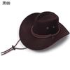 Verão Novo Chapéu de Cowboy Chapéu de Sol Chapéu de Praia Masculino Aba Larga Proteção Solar Chapéu de Cowboy Ocidental de Couro Sintético Chapéu Masculino Chapéu de Sol