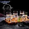 Lemeiya - Juego de 6 tazas de vidrio transparente para el hogar, para beber leche, jugo, huevera y té