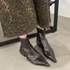 Botines de Punta Versátiles Chuyuji para Mujer 2026 Otoño/Invierno Nuevos Botines Estrechos de Tacón Grueso Botas de Tacón Alto Botas Martin