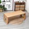 Mesa de Centro Tatami de Madera Maciza Mesa para Ventana Saliente Mesa de Té Japonesa Combinación de Mesa y Silla Mesa Baja para Balcón Mesa Zen para el Suelo Mesa Kang de Olmo