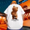 M7 Algodão Solta OVERSIAZED plus size M-8XLt Camiseta Preguiçosa Masculina Verão Street Dance Comércio Exterior Top Estampado