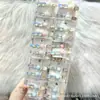 Pinza para el cabello de colores estilo coreano con pedrería tipo terrón de azúcar, pinza lateral de encaje y perlas, suave y juvenil, accesorio para el cabello de pinza lateral para el flequillo elegante