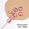 Corazón de melocotón con cuentas DIY joyería hecha a mano cuentas sueltas hechas a mano cuentas pintadas a mano ins lindo todo-partido clásico amor bloguero mismo estilo