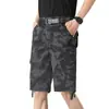 Novos Shorts de Trabalho Camuflados Masculinos para o Verão de 2026, Shorts Casuais Finos de Bolso Múltiplo Retos, Shorts Elásticos de Comprimento Médio para Homens