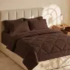 Juego de ropa de cama de cuatro piezas de color sólido cepillado en stock transfronterizo de Amazon, juego de ropa de cama de cuatro piezas de lujo ligero y alta gama