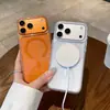 Gama alta 18 colores nuevos adecuados para iPhone 18 Pro Max, funda de teléfono magnética transparente tipo hielo, cubierta protectora anticaída Apple 17