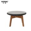 Sofá de Exterior Estilo Nórdico Madera de Fresno Simple Exterior Balcón Jardín Patio Sofá Pequeño Silla Sofá de Ratán con Cinta